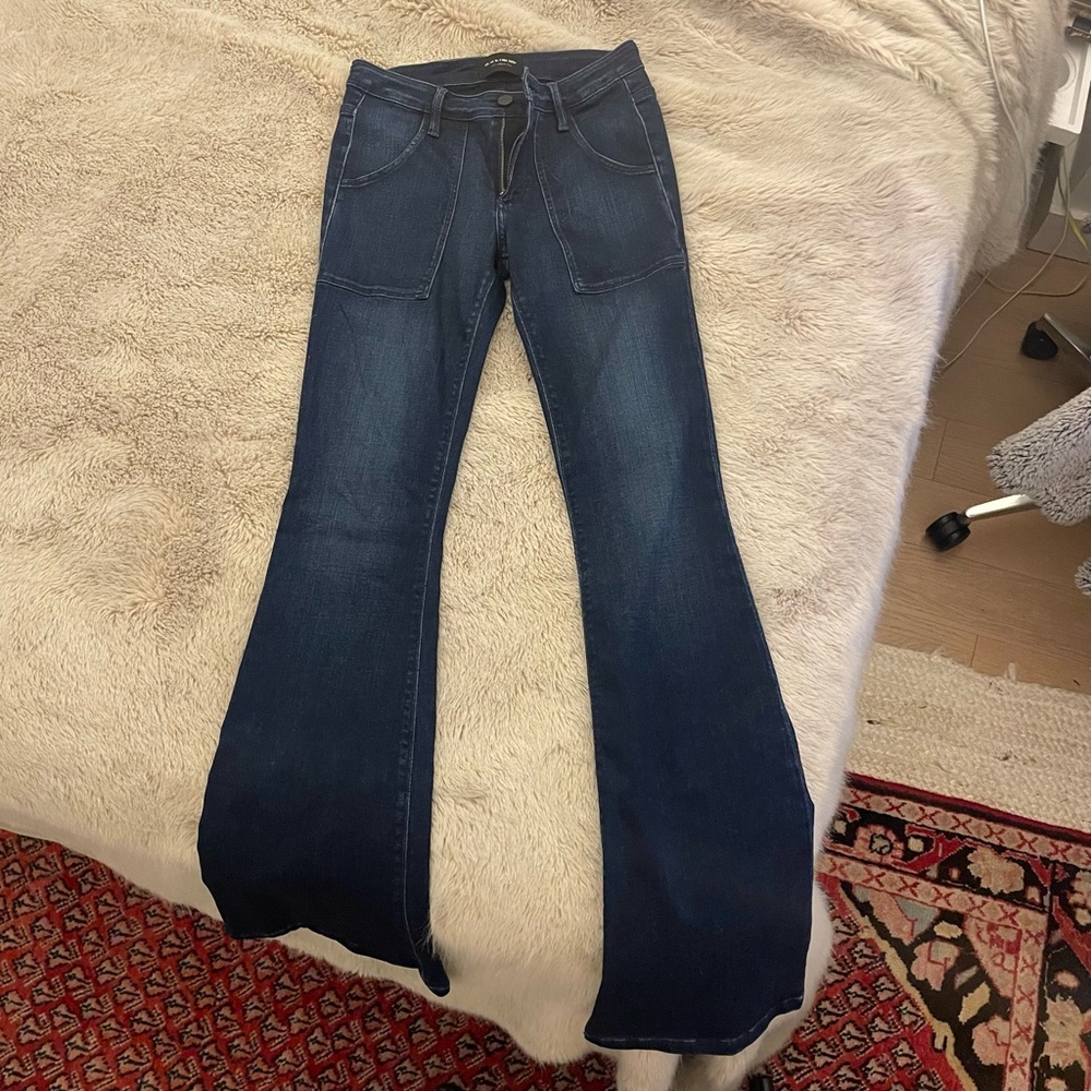 Black Orchid bootcut dark wash flare jeans. Size 26.